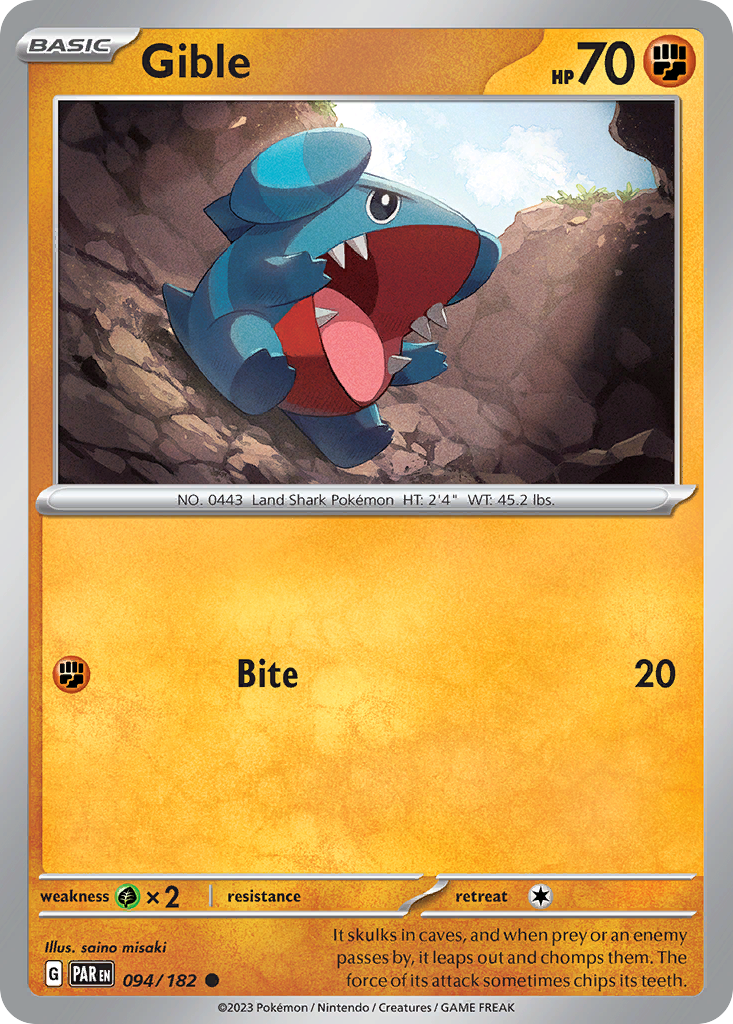 Gible (94/182) - Paradox Rift (PAR)