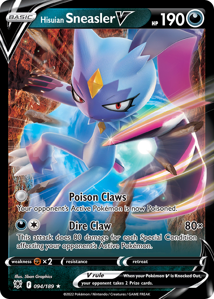 Hisuian Sneasler V (94/189) - [Holo Foil] Astral Radiance (ASR)