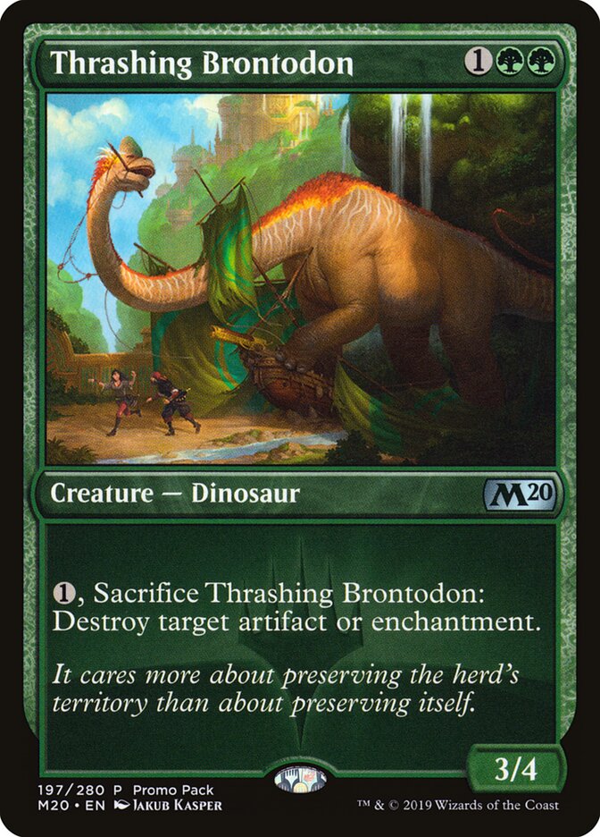 Thrashing Brontodon (197) - Core Set 2020 Promos (PM20)