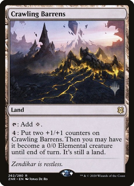 Crawling Barrens (262p) - Zendikar Rising Promos (PZNR)