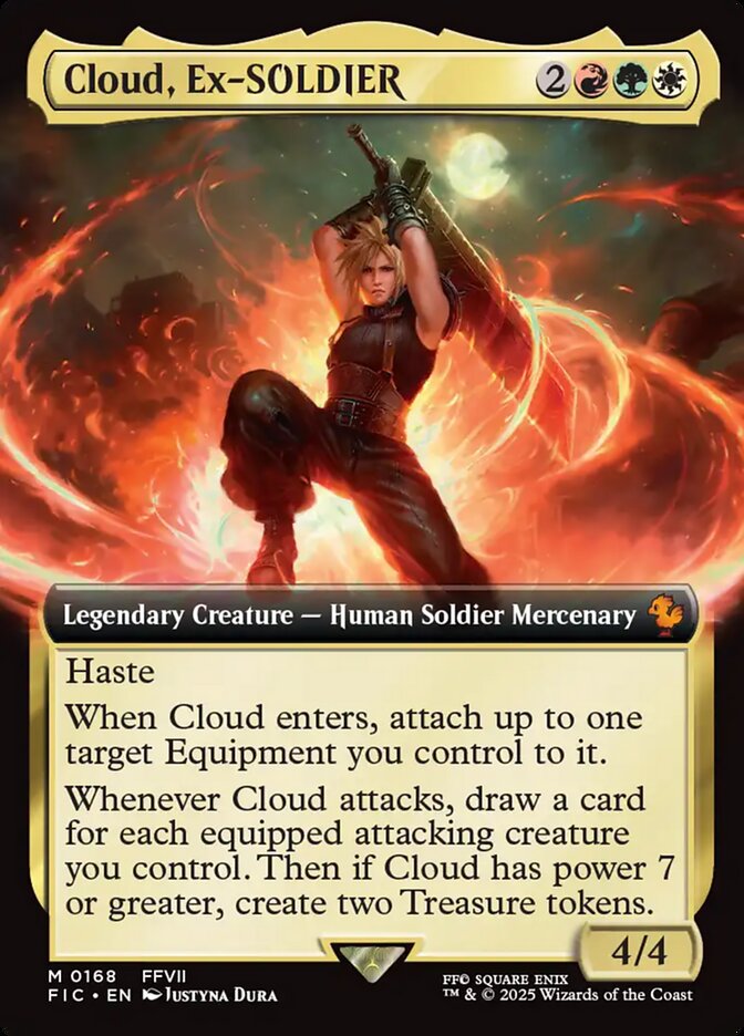 Cloud, Ex-SOLDIER (168) - [Foil, Extended Art] Final Fantasy Commander (FIC)