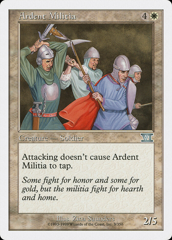 Ardent Militia (3) - Classic Sixth Edition (6ED)