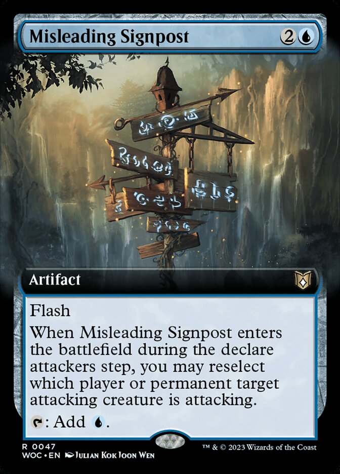 Misleading Signpost (47) - Wilds of Eldraine Commander (WOC)
