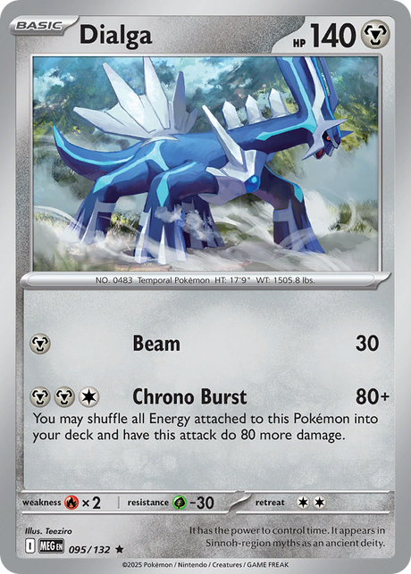 Dialga (95/132) - [Reverse Holo] Mega Evolution (MEG)