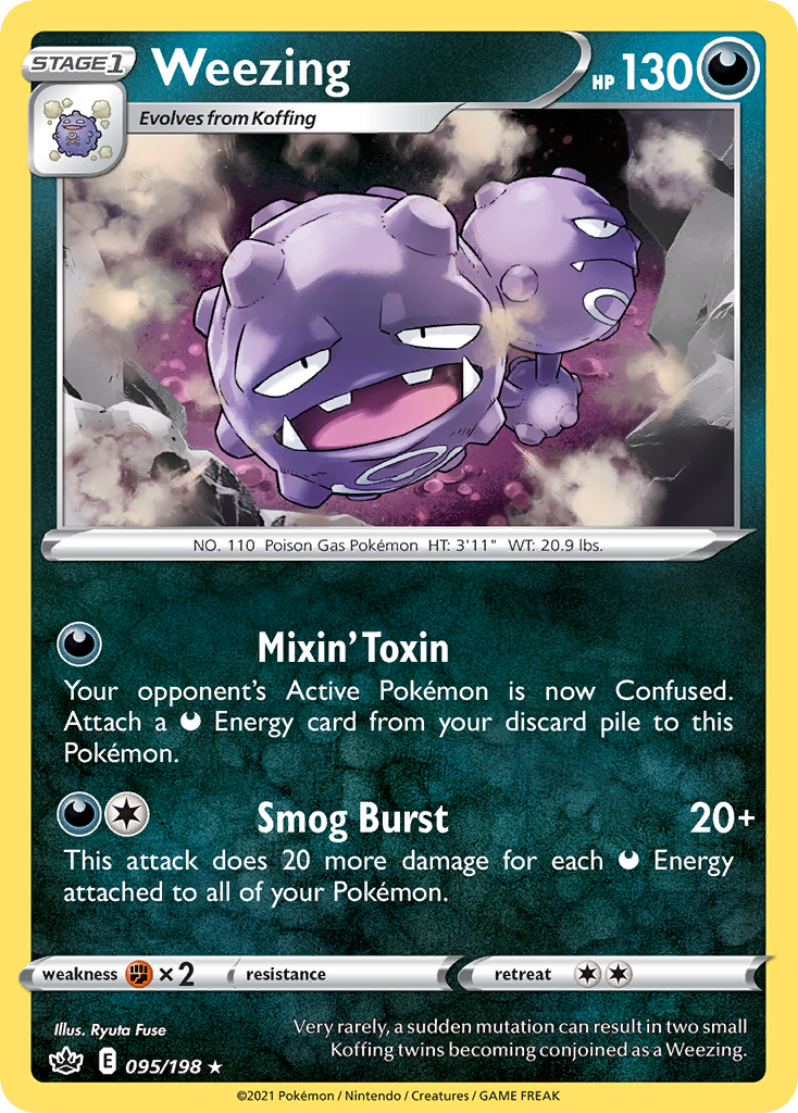 Weezing (95/198) - Chilling Reign (CRE)