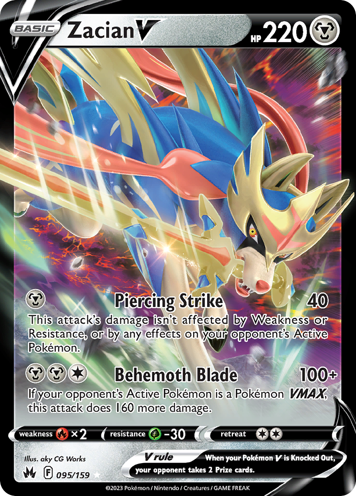 Zacian V (95/159) - [Holo Foil] Crown Zenith (CRZ)