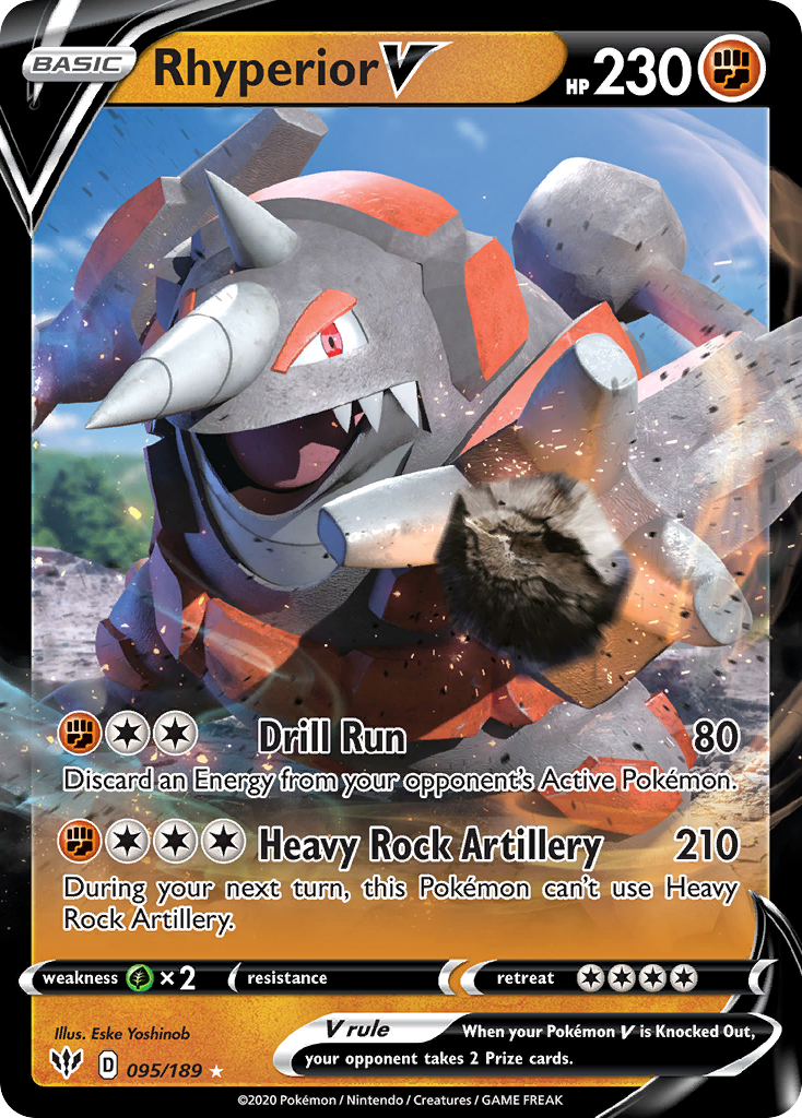 Rhyperior V (95/189) - [Holo Foil] Darkness Ablaze (DAA)