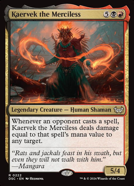 Kaervek the Merciless (222) - Duskmourn: House of Horror Commander (DSC)