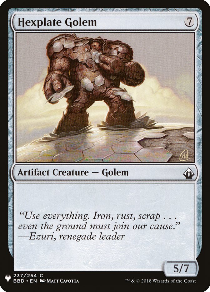 Hexplate Golem - The List (PLST)