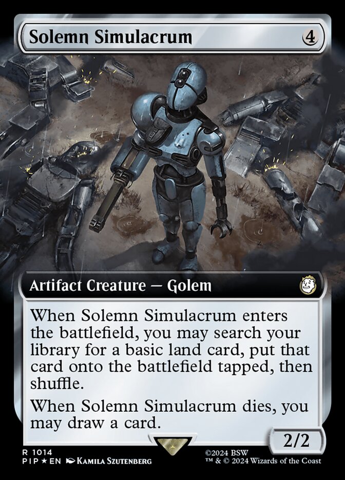 Solemn Simulacrum - [Surge Foil, Extended Art] Fallout (PIP)
