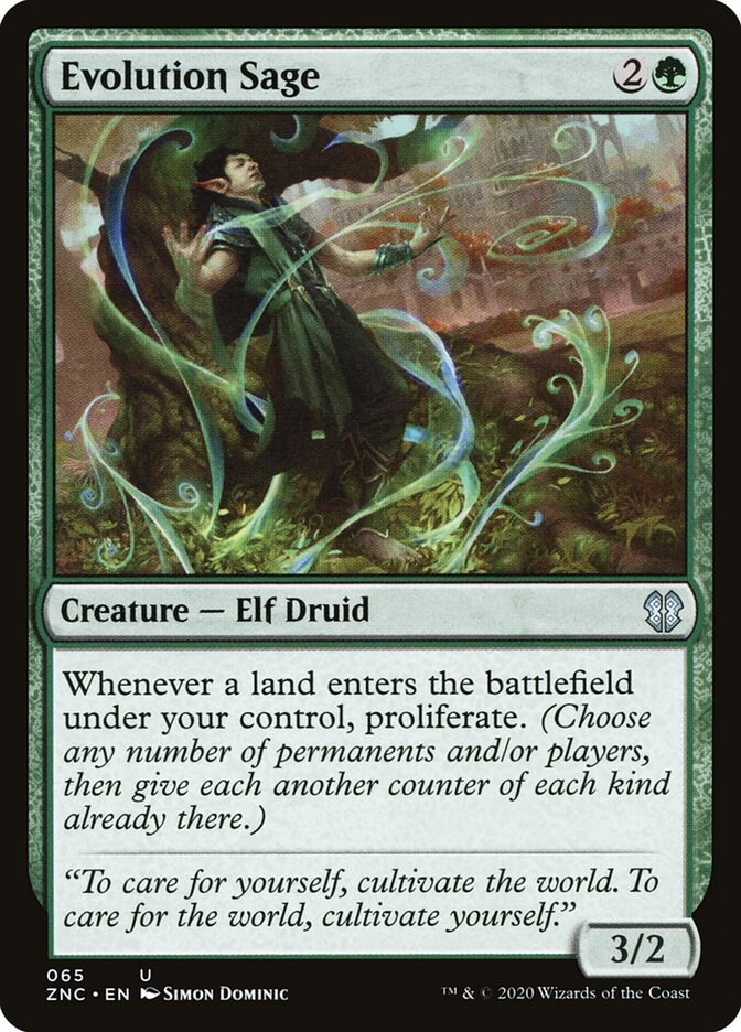 Evolution Sage (65) - Zendikar Rising Commander (ZNC)