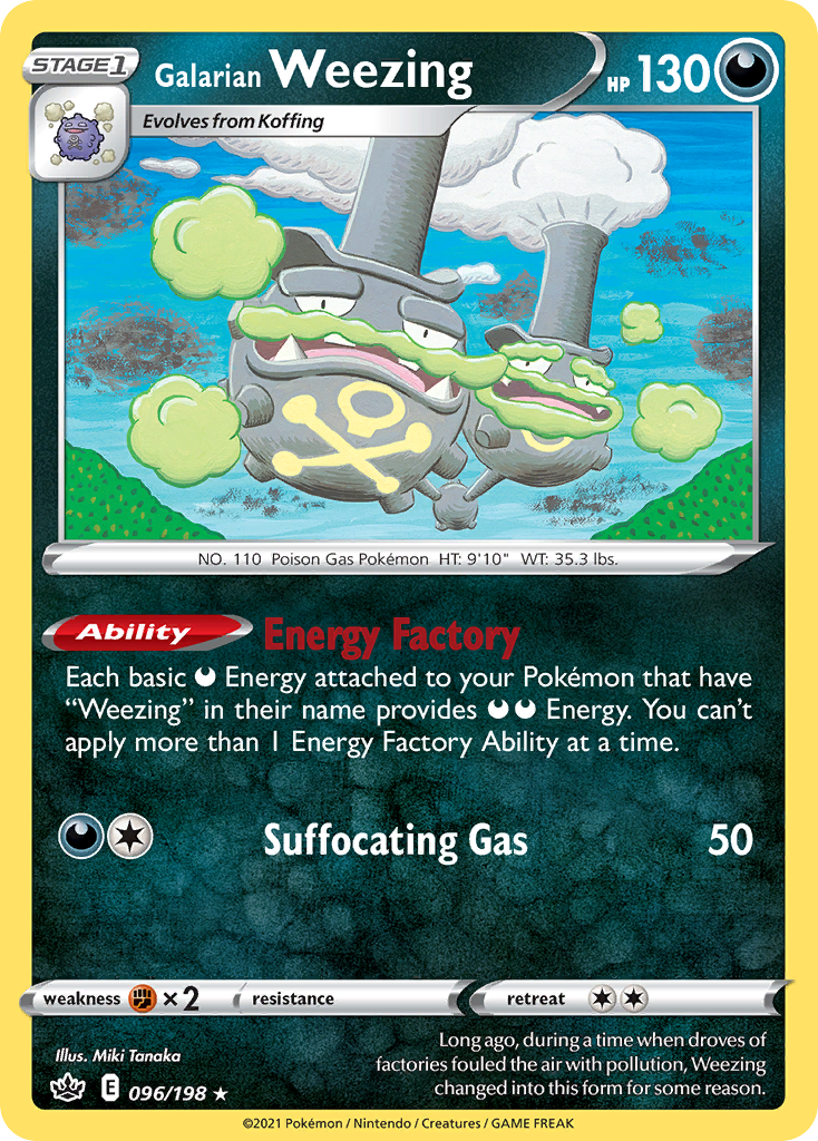 Galarian Weezing (96/198) - Chilling Reign (CRE)