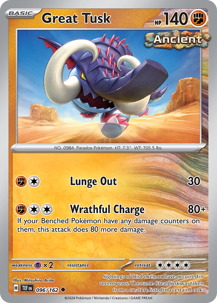 Great Tusk (96/162) - [Reverse Holo] Temporal Forces (TEF)