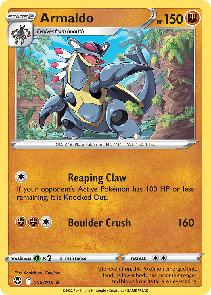 Armaldo (96/195) - [Reverse Holo] Silver Tempest (SIT)