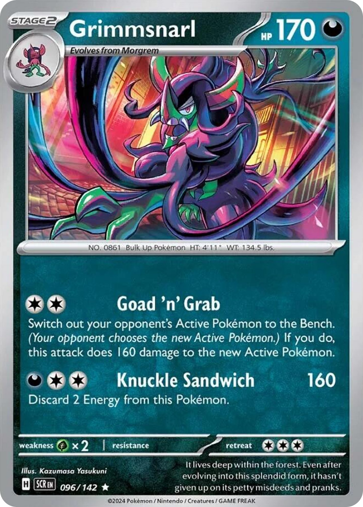 Grimmsnarl (96/142) - [Reverse Holo] Stellar Crown (SCR)