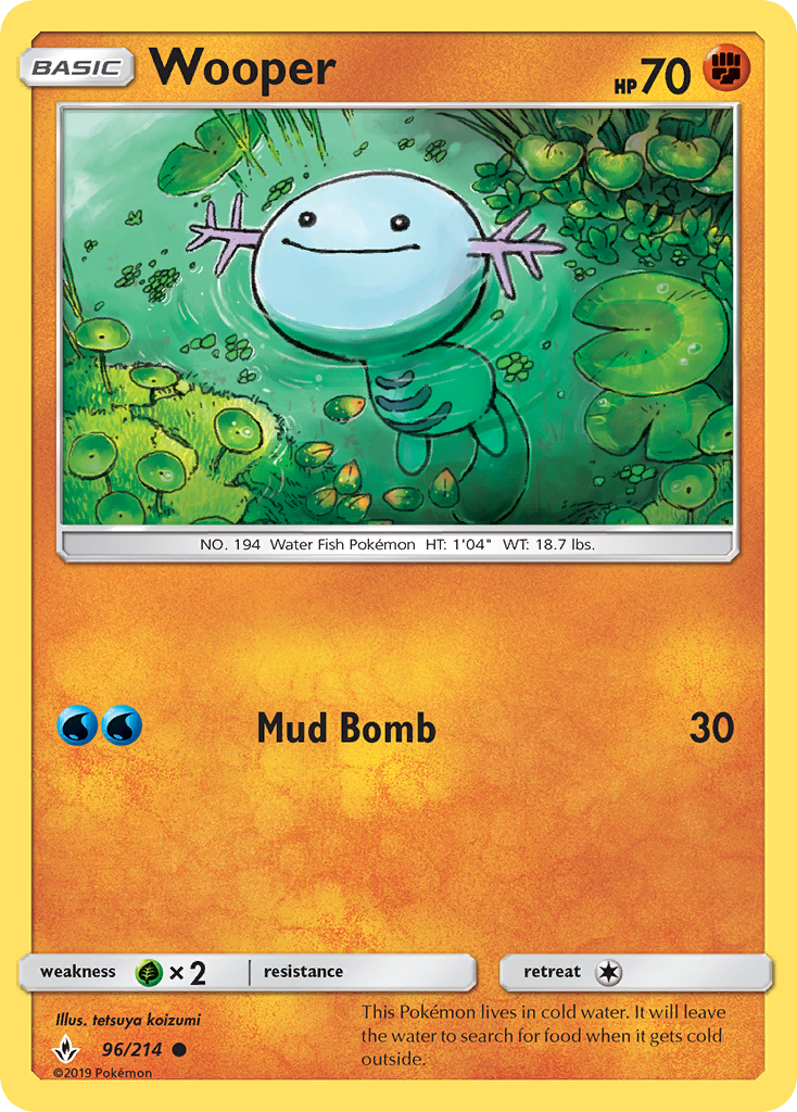 Wooper (96/214) - [Reverse Holo] Unbroken Bonds (UNB)