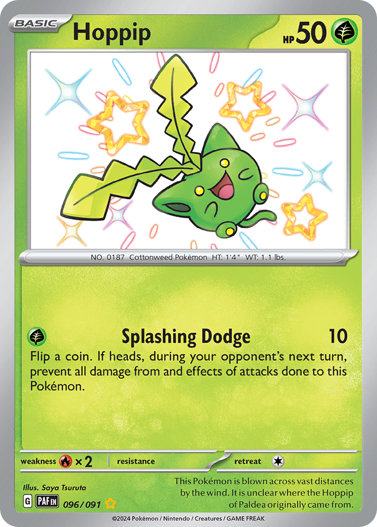 Hoppip (96/91) - [Shiny Holo] Paldean Fates (PAF)
