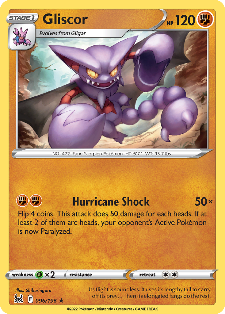 Gliscor (96/196) - [Reverse Holo] Lost Origin (LOR)