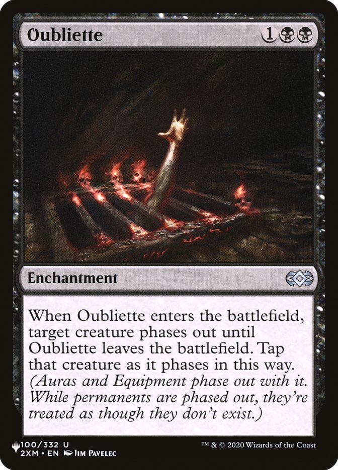 Oubliette - The List (PLST)