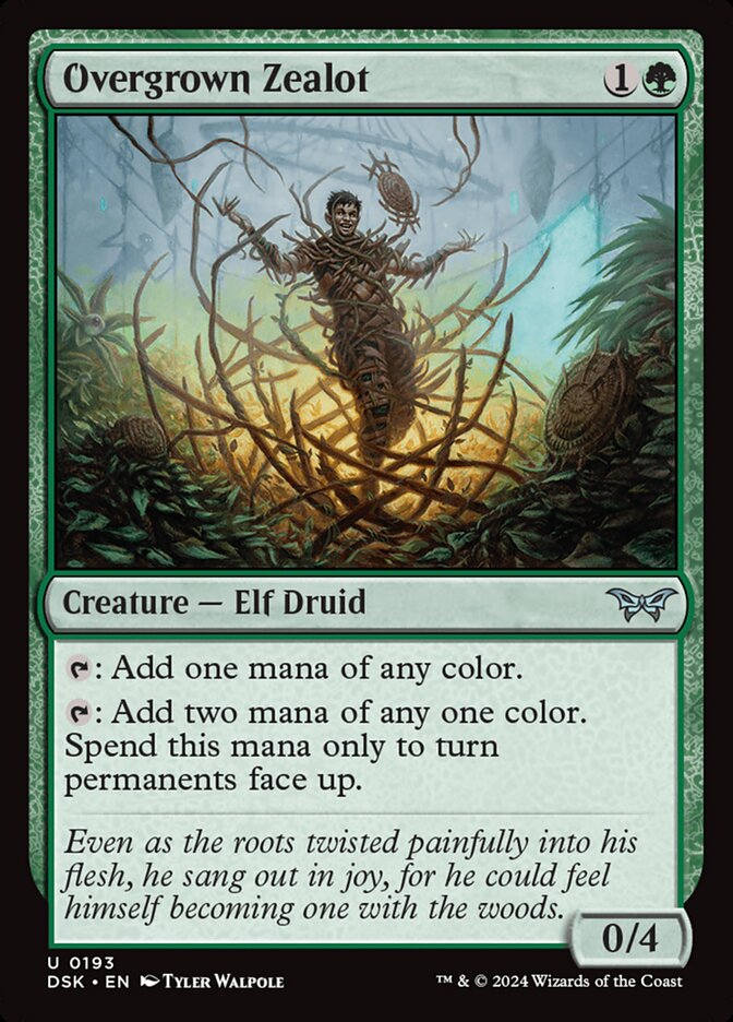 Overgrown Zealot - [Foil] Duskmourn: House of Horror (DSK)
