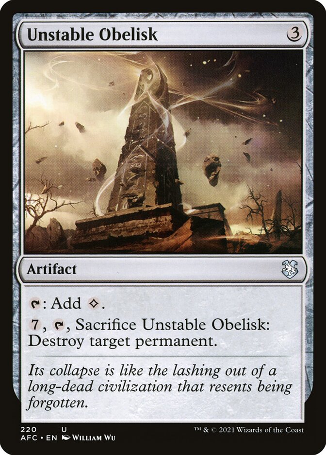 Unstable Obelisk (220) - Forgotten Realms Commander (AFC)