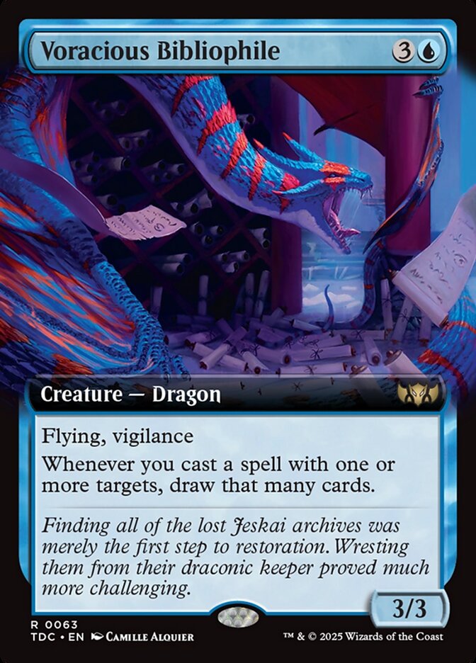 Voracious Bibliophile - [Extended Art] Tarkir: Dragonstorm Commander (TDC)