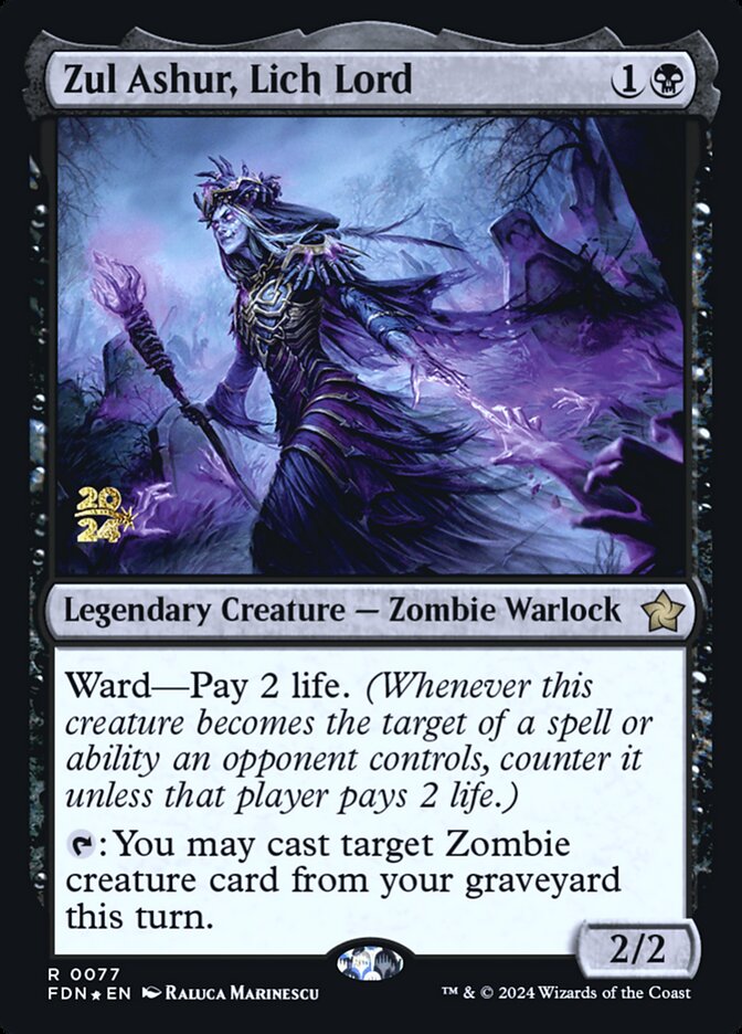 Zul Ashur, Lich Lord (77s) - Foundations Promos (PFDN)