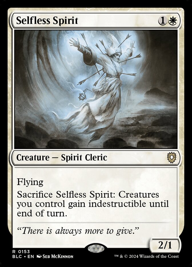 Selfless Spirit (153) - Bloomburrow Commander (BLC)