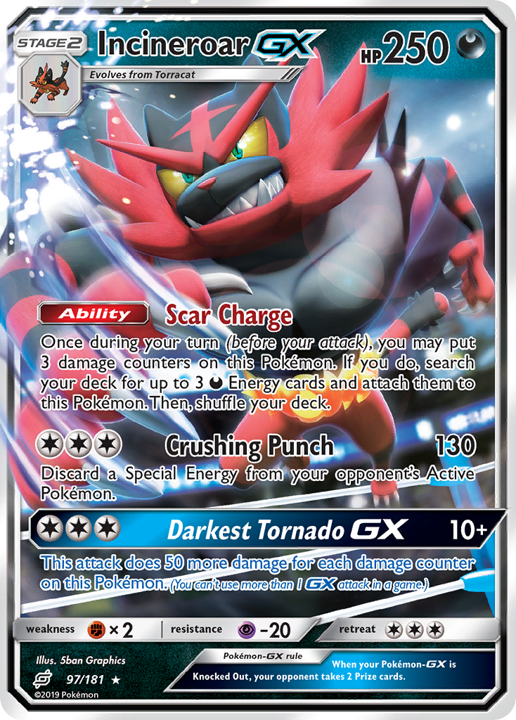 Incineroar-GX (97/181) - [Holo Foil] Team Up (TEU)