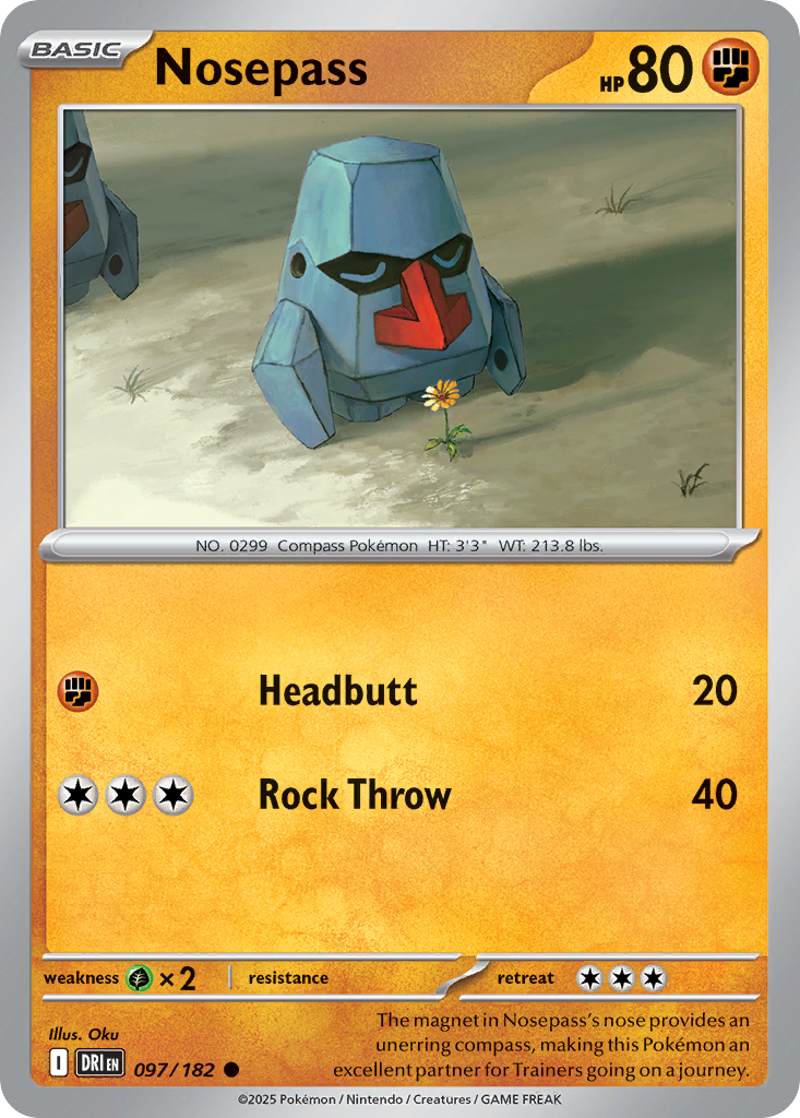Nosepass (97/182) - [Reverse Holo] Destined Rivals (DRI)