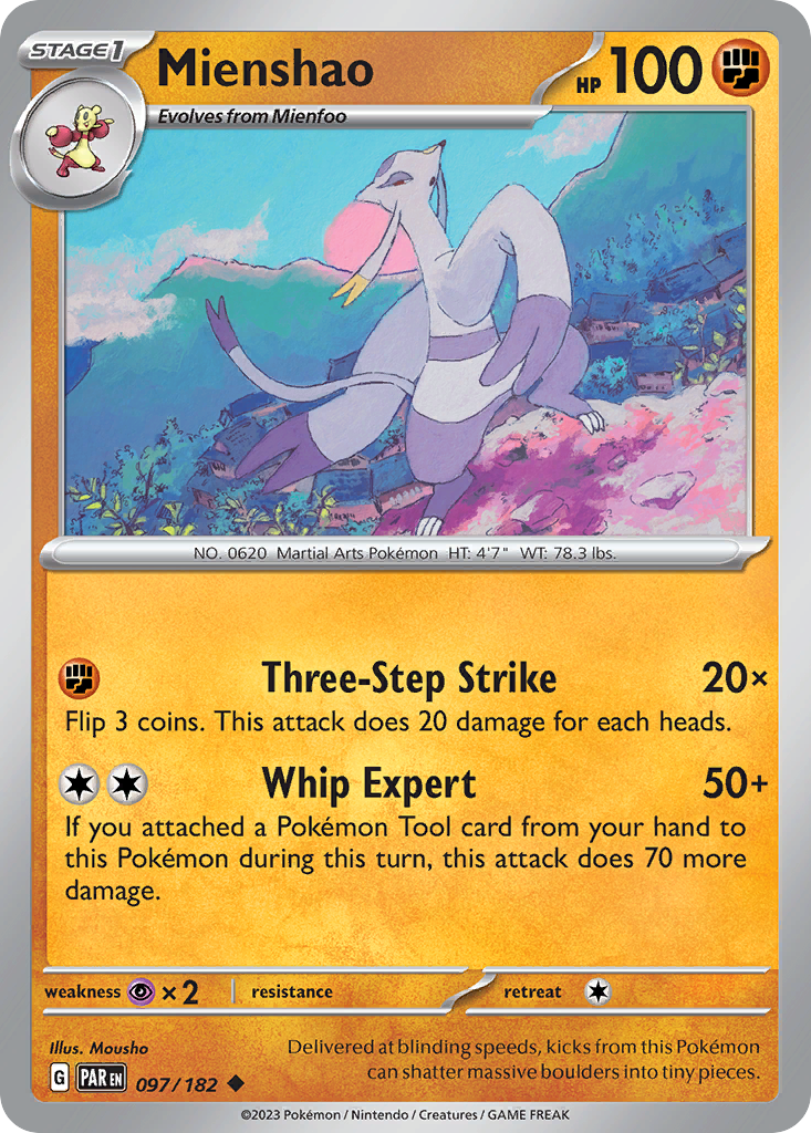 Mienshao (97/182) - [Reverse Holo] Paradox Rift (PAR)