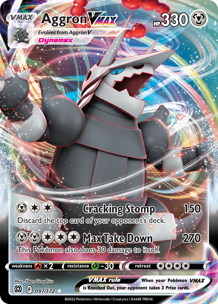 Aggron VMAX (97/172) - [Holo Foil] Brilliant Stars (BRS)