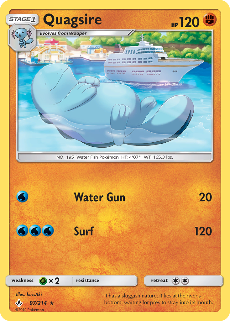 Quagsire (97/214) - [Reverse Holo] Unbroken Bonds (UNB)