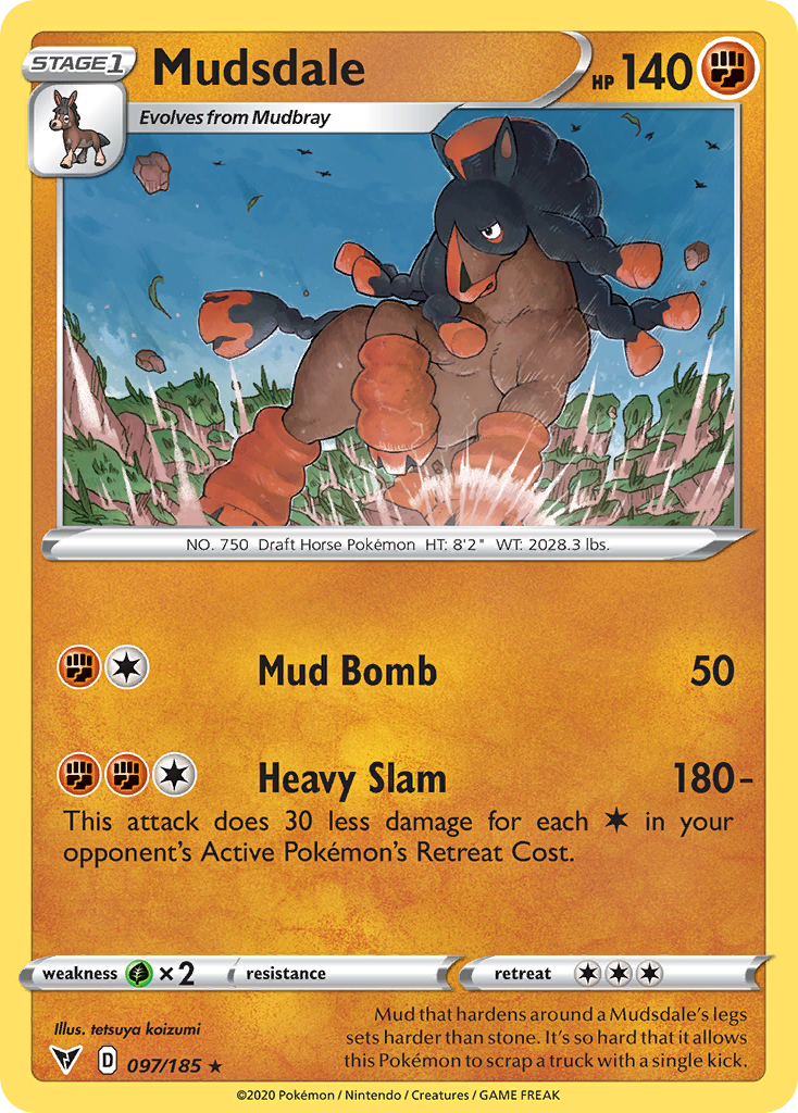 Mudsdale (97/185) - [Reverse Holo] Vivid Voltage (VIV)
