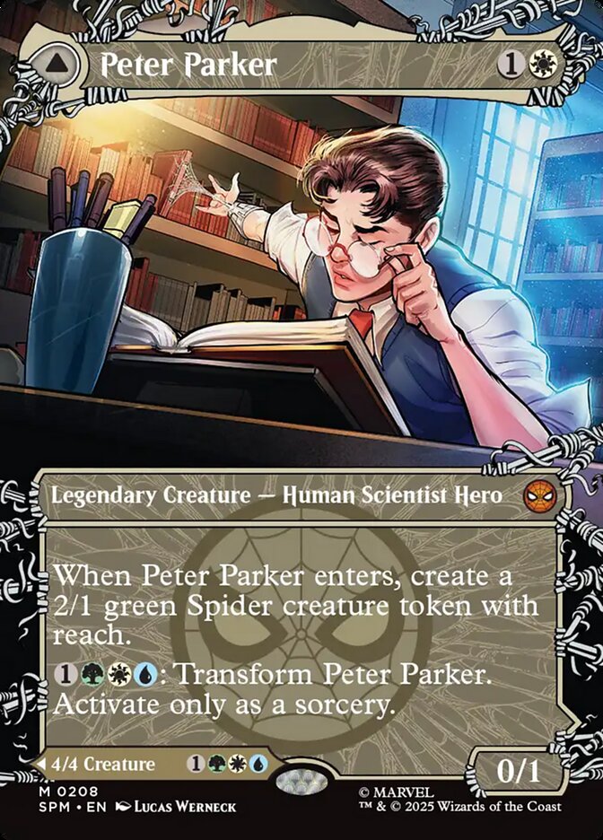 Peter Parker // Amazing Spider-Man (208) - [Foil, Showcase] Marvel's Spider-Man (SPM)