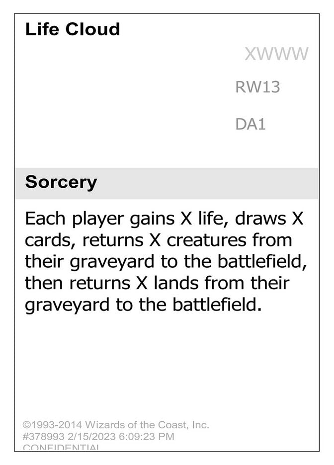 Life Cloud (RW13) - Unknown Event (UNK)