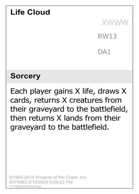 Life Cloud (RW13) - Unknown Event (UNK)