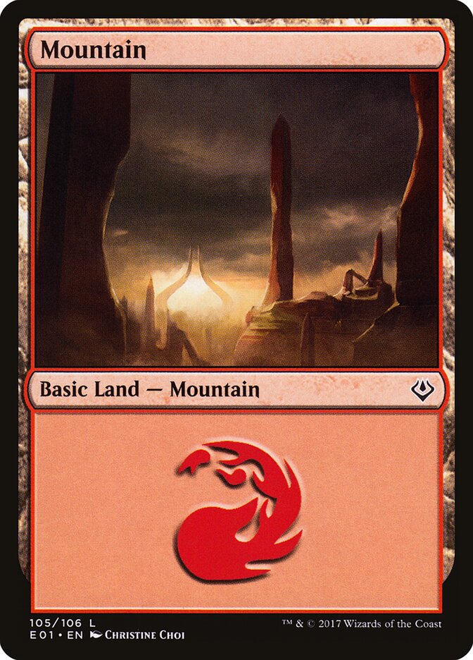 Mountain (105) - Archenemy: Nicol Bolas (E01)