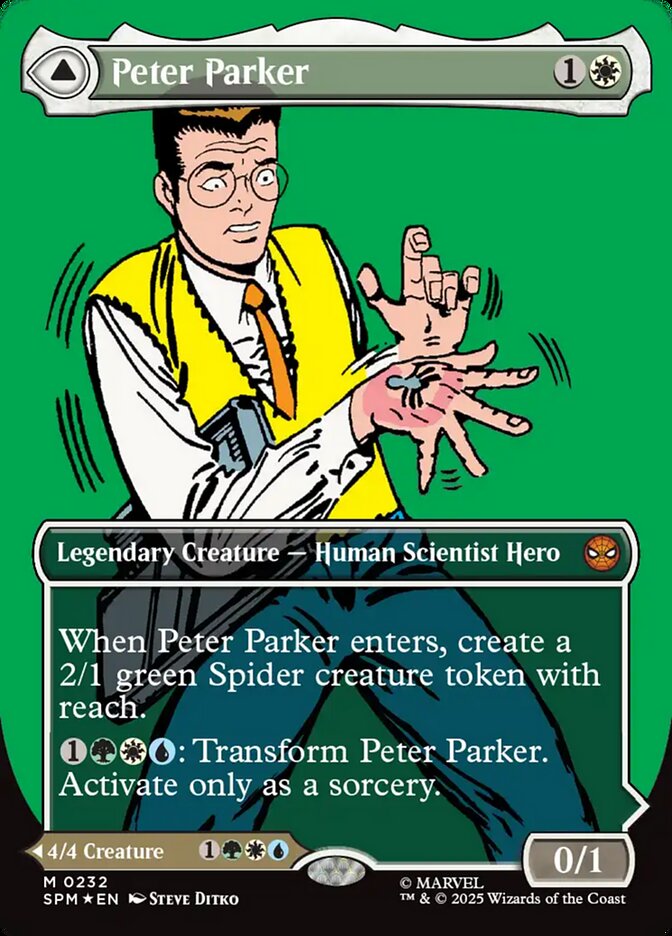 Peter Parker // Amazing Spider-Man (232) - [Foil, Borderless] Marvel's Spider-Man (SPM)