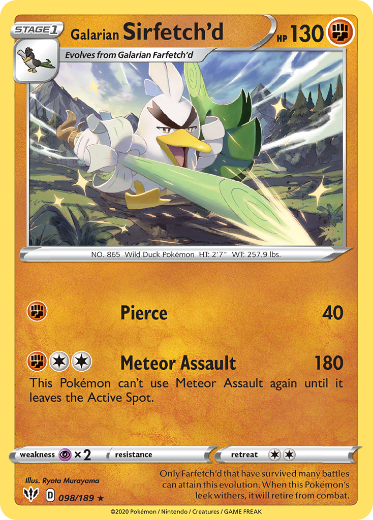 Galarian Sirfetch'd (98/189) - Darkness Ablaze (DAA)