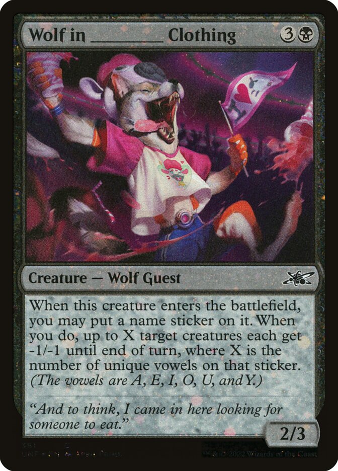Wolf in _____ Clothing (381) - Unfinity (UNF)