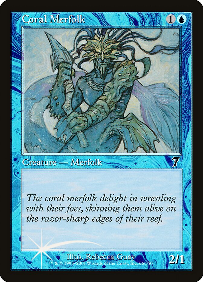 Coral Merfolk (66) - Seventh Edition (7ED)