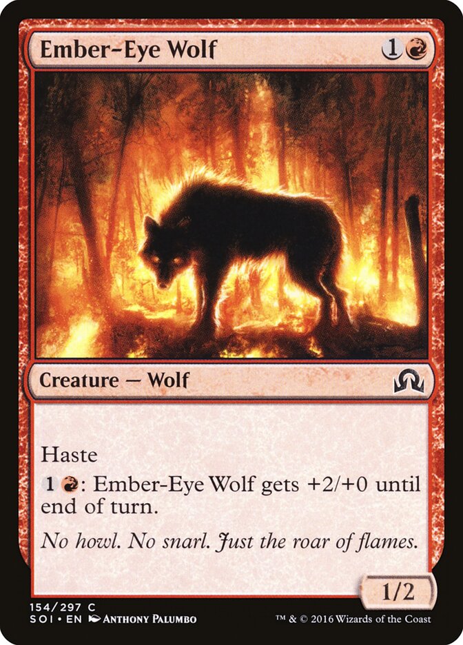 Ember-Eye Wolf (154) - Shadows over Innistrad (SOI)