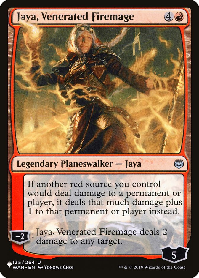 Jaya, Venerated Firemage (WAR-135) - The List (PLST)