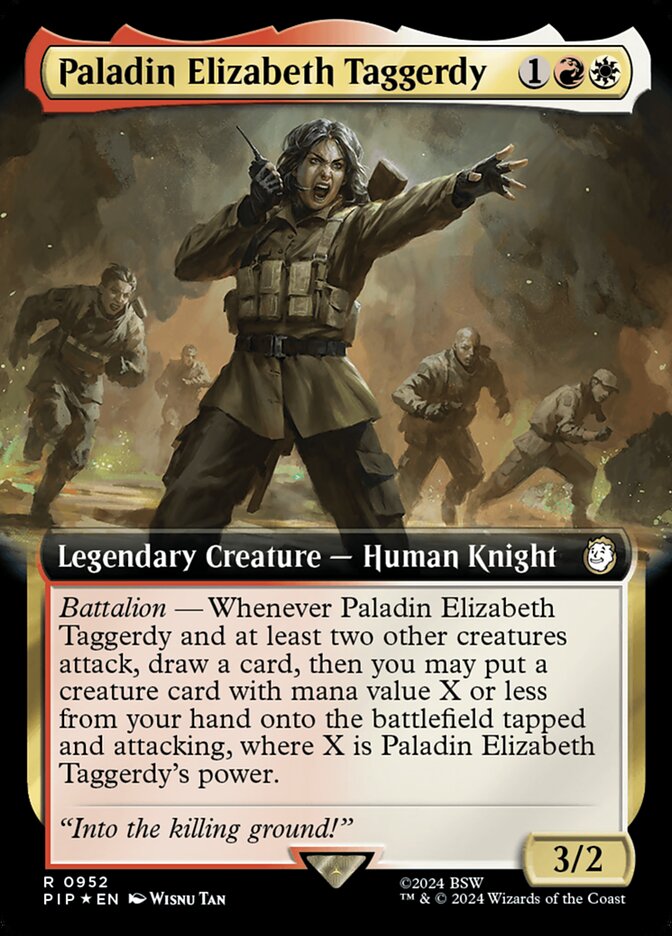 Paladin Elizabeth Taggerdy - [Surge Foil, Extended Art] Fallout (PIP)