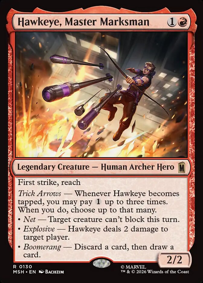 Hawkeye, Master Marksman (130) - Marvel Super Heroes (MSH)