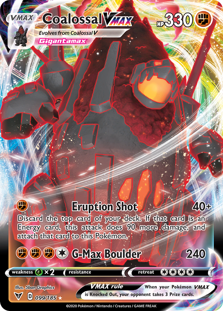 Coalossal VMAX (99/185) - [Holo Foil] Vivid Voltage (VIV)