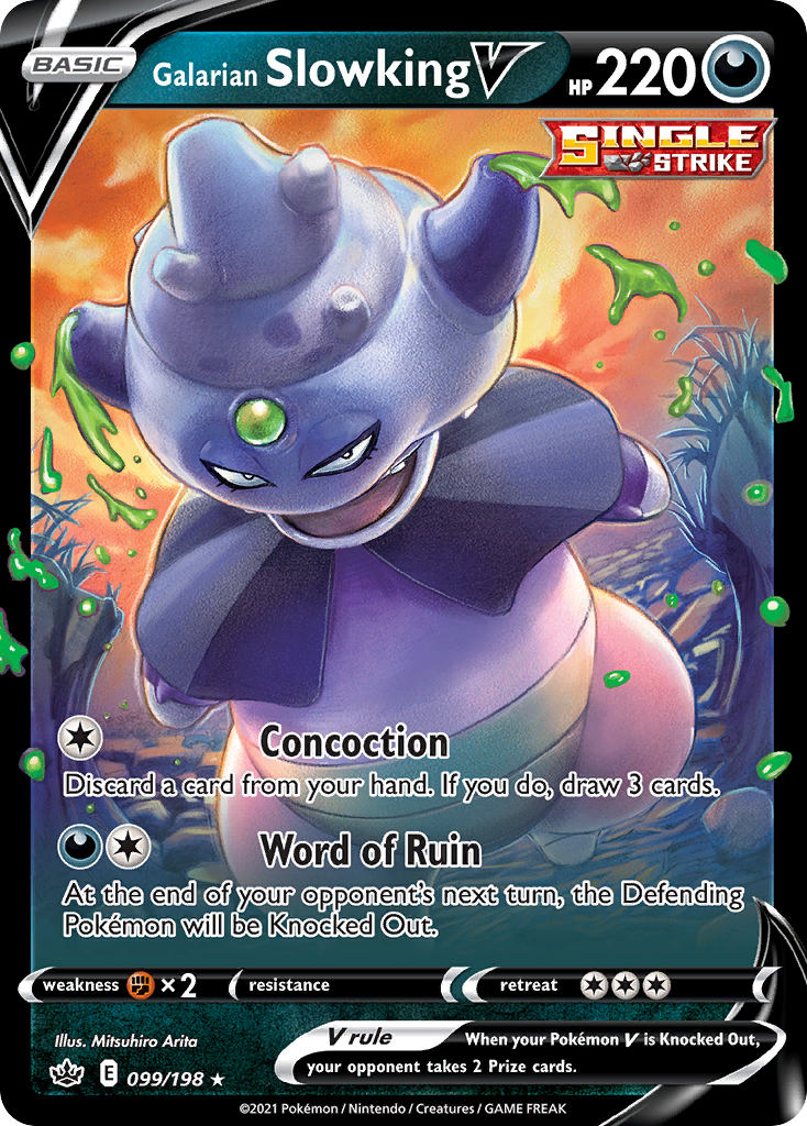 Galarian Slowking V (99/198) - [Holo Foil] Chilling Reign (CRE)