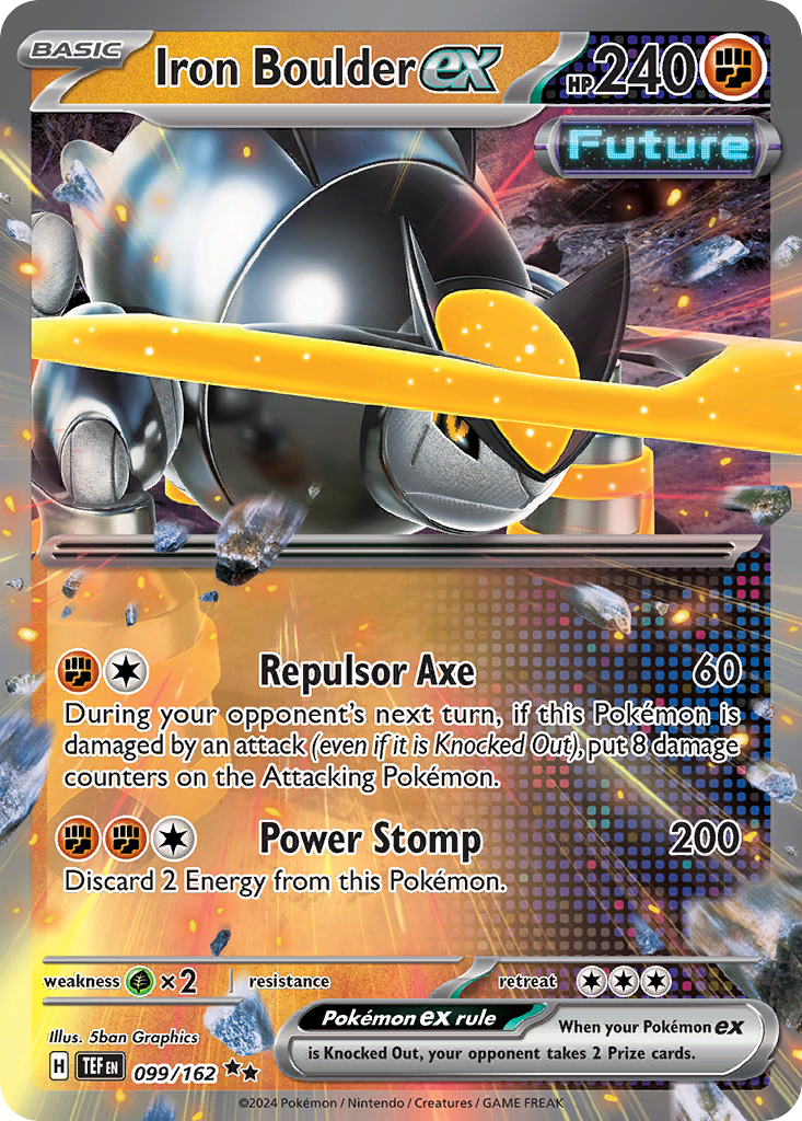 Iron Boulder ex (99/162) - [Holo Foil] Temporal Forces (TEF)