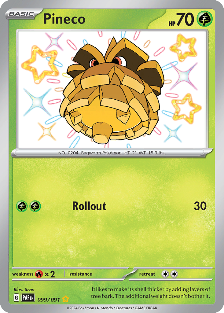 Pineco (99/91) - [Shiny Holo] Paldean Fates (PAF)